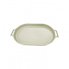 800도씨 캠핑식기 - 타원플레이트 아이보리