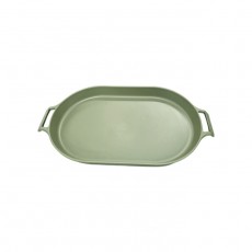 800도씨 캠핑식기 - 타원플레이트 카키